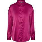 Pinke Pieces Langærmede skjorter i Satin Med lange ærmer Størrelse XL til Damer på udsalg 