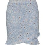Blå Korte Pieces Korte nederdele med Flæser Størrelse XL til Damer på udsalg 