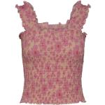 Pinke Pieces Toppe med Flæser med firkantet udskæring Uden ærmer Størrelse XL til Damer på udsalg 