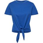Blå Pieces T-shirts med rund hals med korte ærmer Størrelse XL til Damer 