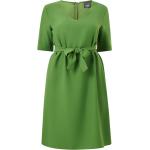 Grønne Marina Rinaldi Plus size kortærmede kjoler med V-udskæring med korte ærmer Størrelse 3 XL til Damer på udsalg 