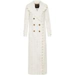 Hvide Romantiske Philipp Plein Trench coats i Læder Størrelse XL til Damer 