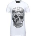 Hvide Philipp Plein Kortærmede t-shirts i Jersey med rund udskæring med korte ærmer Størrelse XL til Herrer 