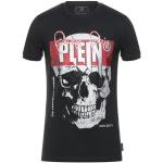 Sorte Philipp Plein Kortærmede t-shirts i Jersey med rund udskæring med korte ærmer Størrelse XL til Herrer 