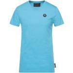 Lyseblå Philipp Plein Kortærmede t-shirts i Jersey med V-udskæring med korte ærmer Størrelse 3 XL til Herrer 