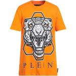 Orange Philipp Plein Kortærmede t-shirts i Jersey med rund udskæring med korte ærmer Størrelse 3 XL til Herrer 