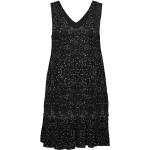 Sorte Korte Pieces Aftenkjoler i Polyester med Glitter med V-udskæring Uden ærmer Størrelse XL til Damer på udsalg 