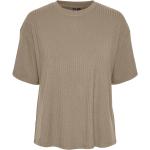 Sølvfarvede Pieces T-shirts i Polyester Størrelse XL til Damer 