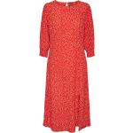 Røde Midi Pieces Sommer Sommerkjoler med Smock Størrelse XL med Prikker til Damer 