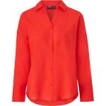 Røde Pieces Langærmede skjorter i Bomuld med V-udskæring Med lange ærmer Størrelse XL til Damer 