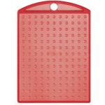 Pixelhobby Nøglering/Medallion Transparent Rød 3x4cm - 1 stk