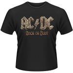 Sorte AC/DC Langærmede t-shirts i Bomuld Med lange ærmer Størrelse XL 