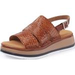 Brune Gabor Comfort Sommer Plateau sandaler i Gummi med rem Hælhøjde 3 - 5 cm til Damer 