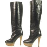 Vintage MARNI Knæhøje støvler i Læder Med elastik Hælhøjde over 9 cm Størrelse 36 til Damer 
