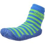 Playshoes Unisex-Child UV Protection Aqua Socks Stripes Bathing Beach Thong Sandals and Pool Shoes 174802 Blue/Green 2.5 UK Child, 18- 19 EU Regular