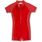 Playshoes unisex - kids shirt / T-shirt, dotted UV protection according to Standard 801 and Oeko-Tex Standard 100 bathing suit in red with white dots 461031, size. 110/116 red (8 red)