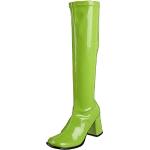 Lime Retro Funtasma Ankelstøvler blokhæle med firkantede skosnuder Størrelse 35 til Damer 