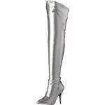 Pleaser Women's Seduce-3000 Short Shaft Boots, silver