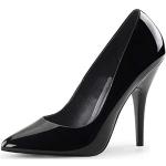 Sorte Klassiske Higher Heels Højhælede støvler Størrelse 47 til Damer 