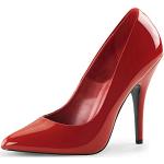 PleaserUSA Classic High Heel Pumps Seduce-420 red pink patent Size 10 UK