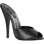 PleaserUSA Womens High Heels Sandals Domina-101 black leather Size 3.5 UK