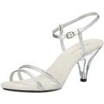 PleaserUSA Womens Sandals Belle-316 Silver Size 2.5 UK