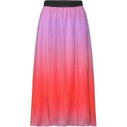Plissé Skirt In Dip Dye Knælang Nederdel Pink Coster Copenhagen