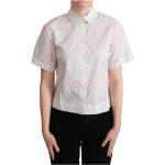Hvide Dolce & Gabbana Kortærmede skjorter i Bomuld med korte ærmer Størrelse XL med Prikker til Damer på udsalg 