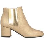 Guldfarvede Pollini Chelsea støvler i Læder blokhæle Størrelse 36 til Damer 