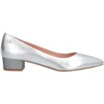 Sølvfarvede Pollini Højhælede sko i Læder blokhæle Størrelse 36.5 til Damer 