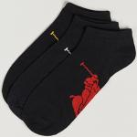 Polo Ralph Lauren 3-Pack Sneaker Sock Black