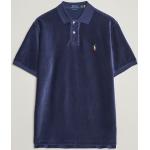 Blå POLO RALPH LAUREN Kortærmede polo shirts i Cord med korte ærmer Størrelse XL til Herrer på udsalg 