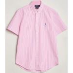 Pinke POLO RALPH LAUREN Kortærmede skjorter i Bæk og bølge med korte ærmer Størrelse XL med Striber til Herrer 
