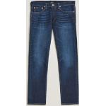 Mørkeblå POLO RALPH LAUREN Slim jeans i Læder Størrelse XL med Stretch til Herrer på udsalg 