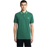 Grønne Fred Perry Sommer Polo shirts i Bomuld Størrelse XXL til Herrer 