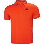 Orange Elegant Helly Hansen Kortærmede polo shirts med korte ærmer Størrelse XXL med Striber til Herrer på udsalg 