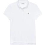 Hvide Lacoste Kortærmede polo shirts i Bomuld Størrelse XL til Damer på udsalg 