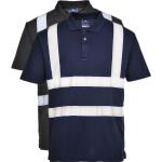 Blå Portwest Kortærmede polo shirts i Polyester Størrelse 3 XL til Herrer på udsalg 