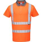 Orange Portwest Sommer Polo shirts Størrelse XL med Striber til Herrer på udsalg 