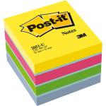 Post-it Post-it-terning 2051-U 51 mm x 40 mm Ultrablå, Ultragul, Ultragrøn, Ultrapink 400 Blad