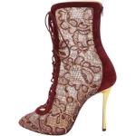 Røde Vintage Christian Louboutin Ankelstøvler Størrelse 38.5 til Damer 