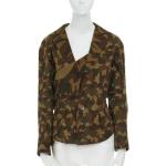 Khaki Vintage Yohji Yamamoto Sommer Forårsjakker i Bomuld Størrelse XL med Camouflage til Damer 