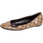 Brune Vintage Gucci Canvas sko Størrelse 39.5 til Damer 