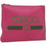 Pinke Vintage Gucci Clutches i Læder til Damer 
