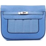 Marineblå Vintage Hermès Mobiltaske Crossbody tasker i Læder med Stander til Damer på udsalg 