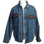 Blå Vintage Gucci Bomber jakker i Denim Størrelse XL til Damer på udsalg 