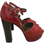 Røde Vintage MARNI Sommer Plateau sandaler i Læder Hælhøjde over 9 cm Størrelse 40 til Damer 