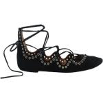 Sorte Vintage Isabel Marant Sommer Gladiator sandaler i Ruskind Størrelse 35 til Damer på udsalg 