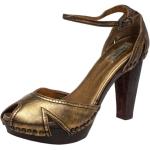 Gule Vintage Prada Sommer Plateau sandaler i Læder Størrelse 38 til Damer 