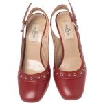 Røde Vintage Sommer Slingback sandaler i Læder med rem Størrelse 37 til Damer 